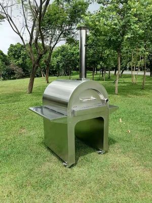 печь пиццы нержавеющей стали 4 колес увольнятьая древесиной чистит на открытом воздухе нержавеющую печь щеткой пиццы